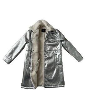 7 for all mankind | Silver Shearling Jacket sz small